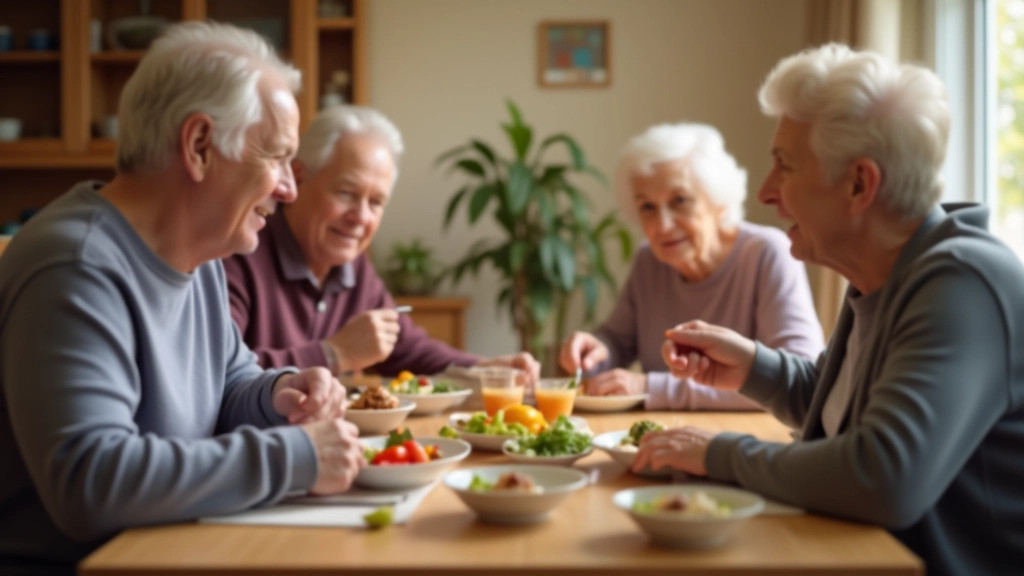 Family gathered around a dining table enjoying a home-cooked meal together