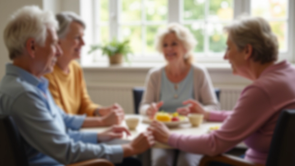 Woman performing gentle stretching exercise in bright home environment with natural lighting