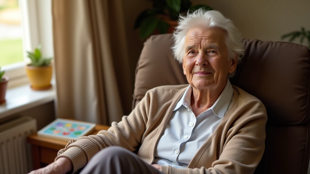 Person relaxing in armchair with book and puzzle book nearby, natural window lighting